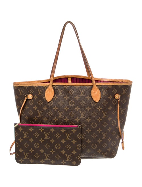 Louis Vuitton LV Monogram Neverfull w/Pouch MM