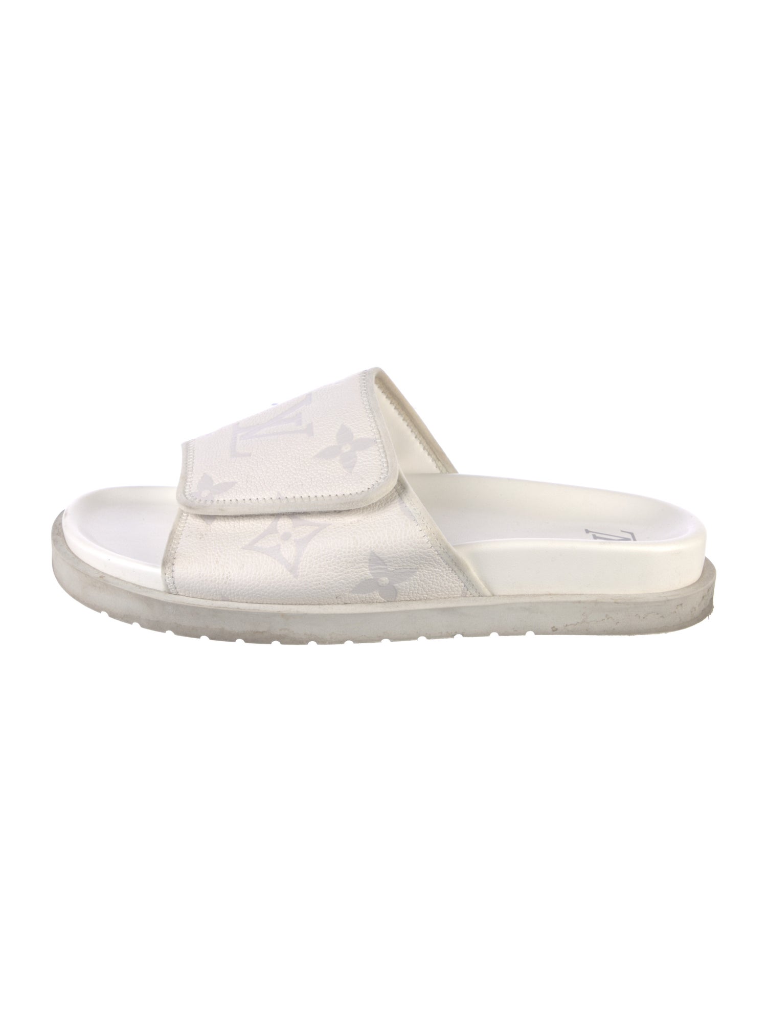 Louis Vuitton Monogram Pattern Leather Slides