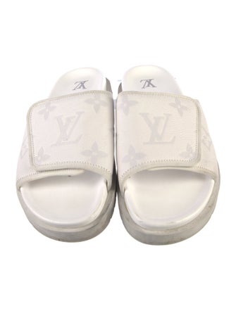 Louis Vuitton Monogram Pattern Leather Slides