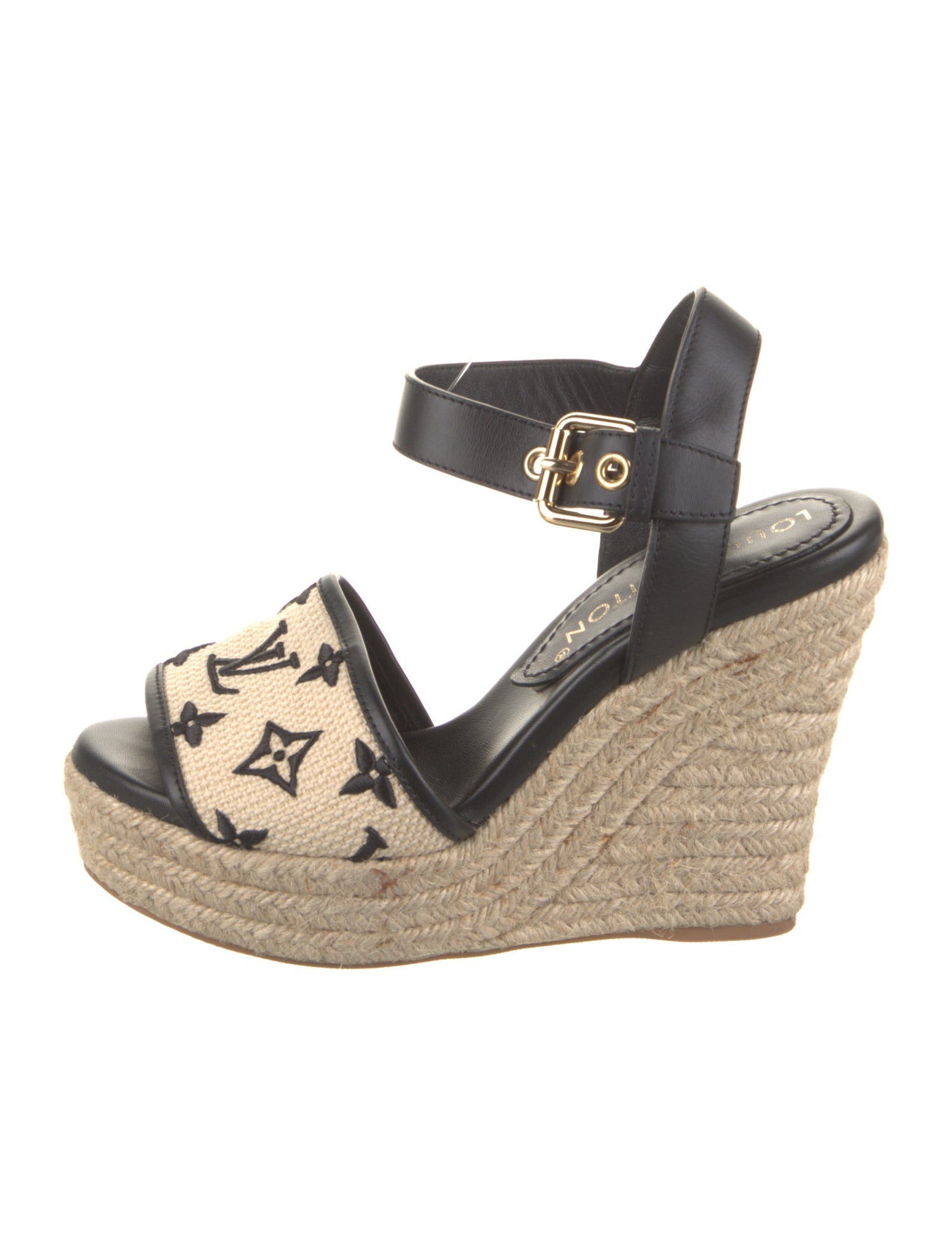 Louis Vuitton Leather Printed Espadrilles