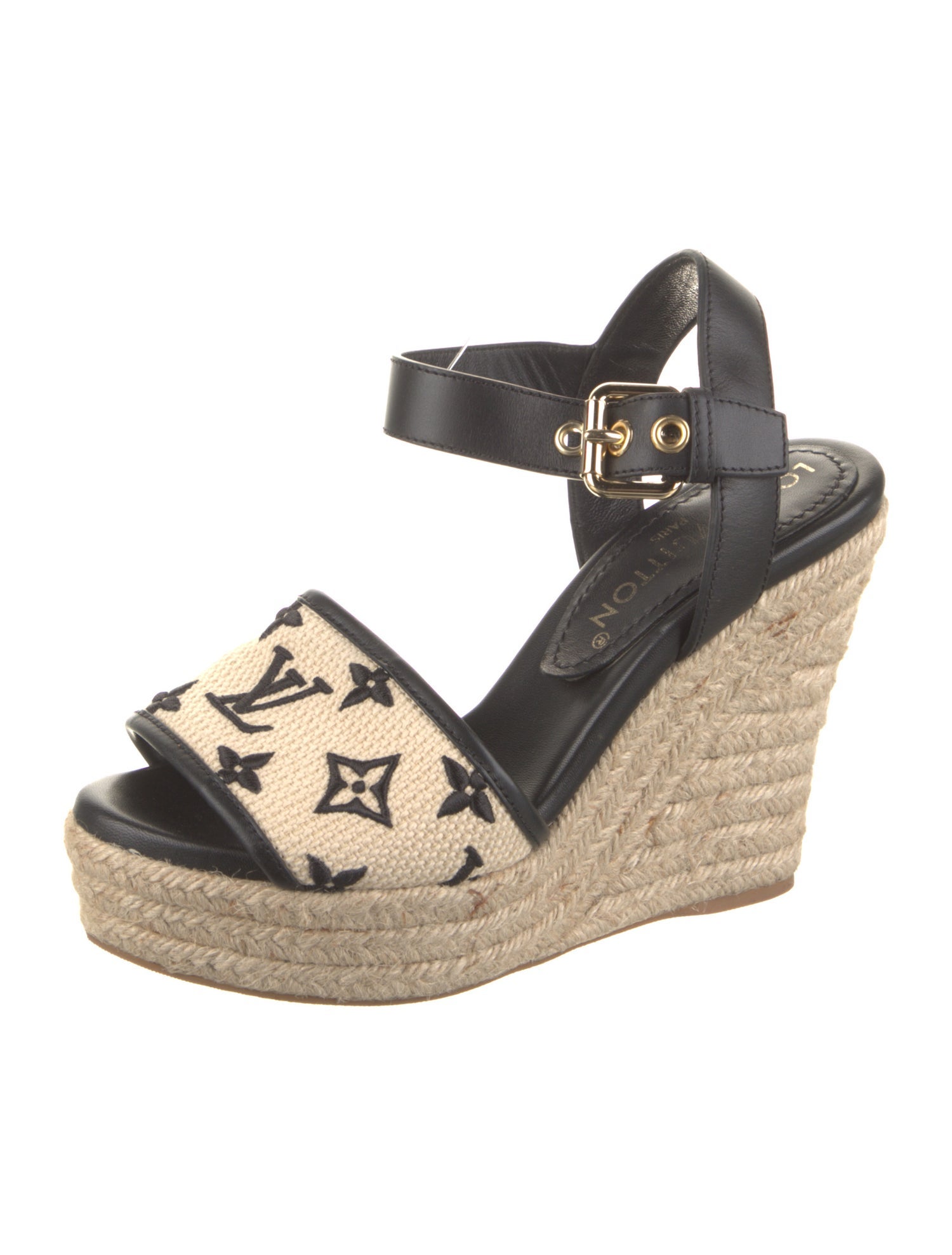 Louis Vuitton Leather Printed Espadrilles