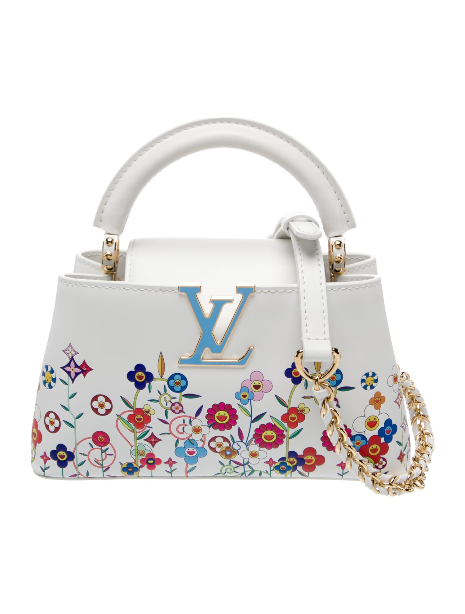 Louis Vuitton Leather Superflat Flowers Capucines East West Mini 2025 w/ Tags