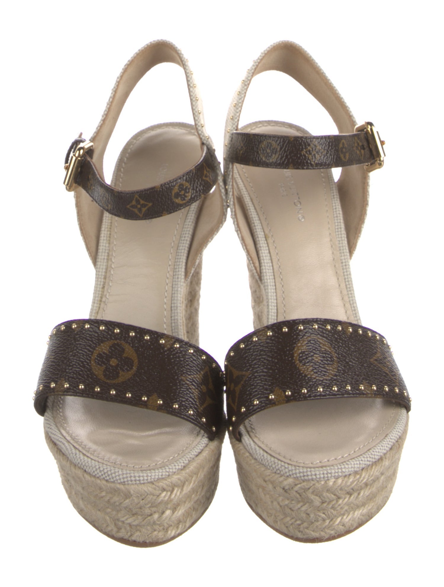 Louis Vuitton Printed Studded Accents Espadrilles