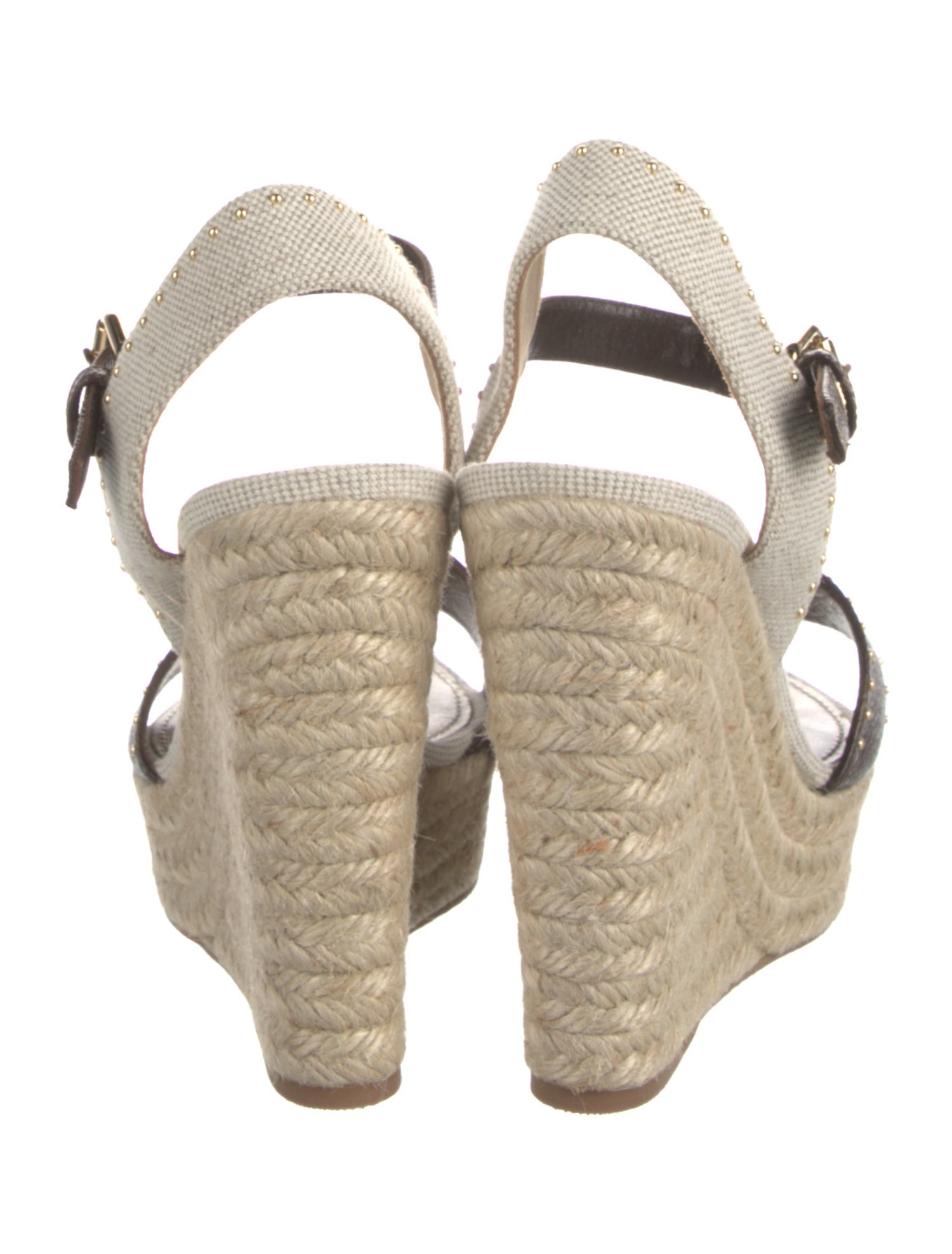 Louis Vuitton Printed Studded Accents Espadrilles