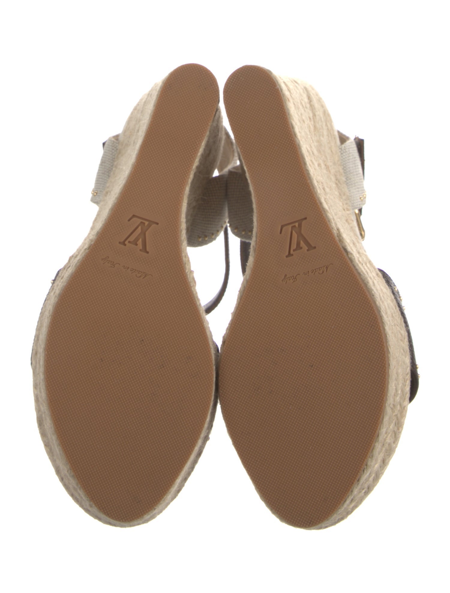 Louis Vuitton Printed Studded Accents Espadrilles