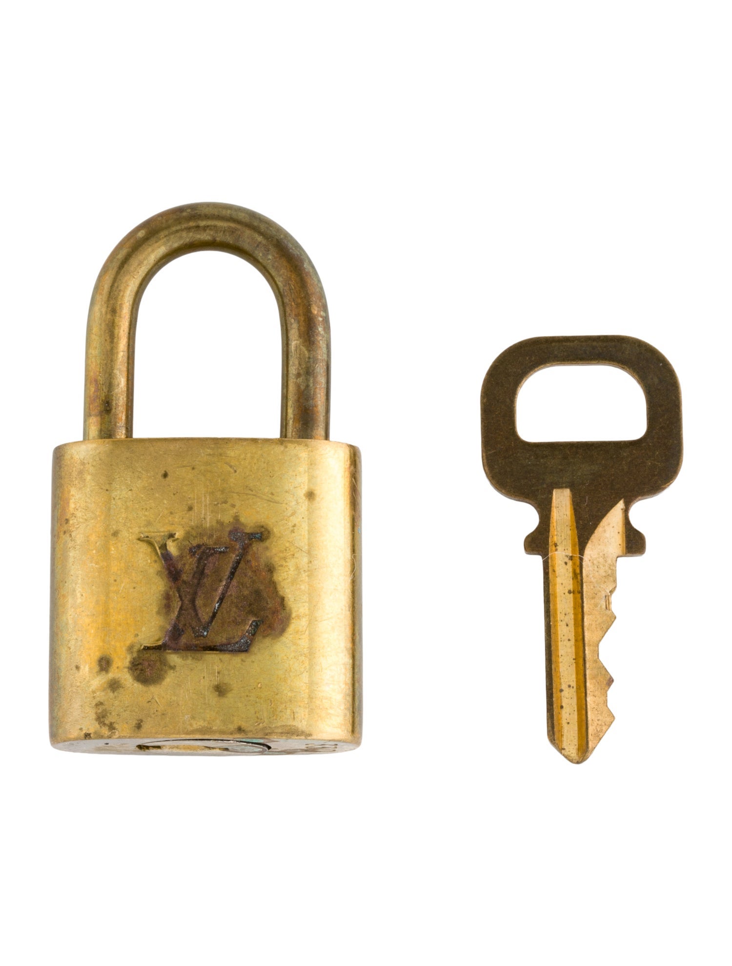 Louis Vuitton Brass Lock & Key Set