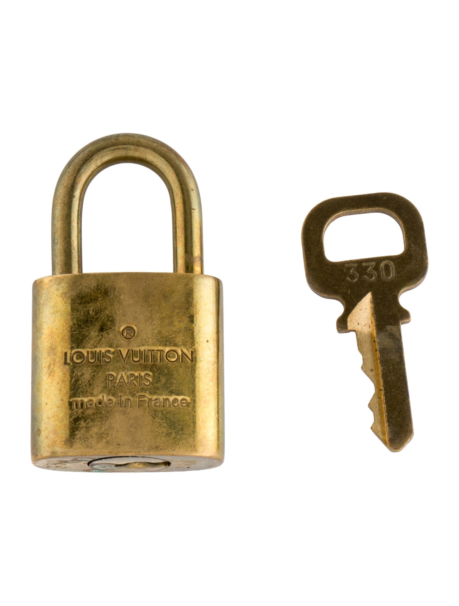 Louis Vuitton Brass Lock & Key Set