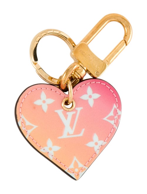Louis Vuitton Sunrise Monogram Vernis Love Lock Heart Bag Charm Porte Cles