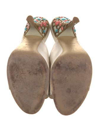 Louis Vuitton Satin Studded Accents Slides