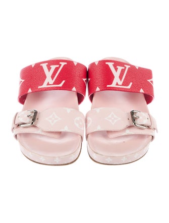 Louis Vuitton Leather Printed Slides