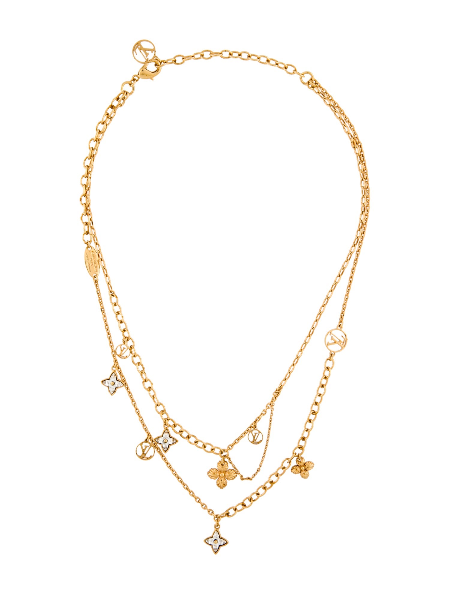 Louis Vuitton Blooming Strass Double Strand Necklace