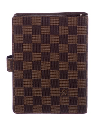 Louis Vuitton Damier Ebene Medium Ring Agenda Cover