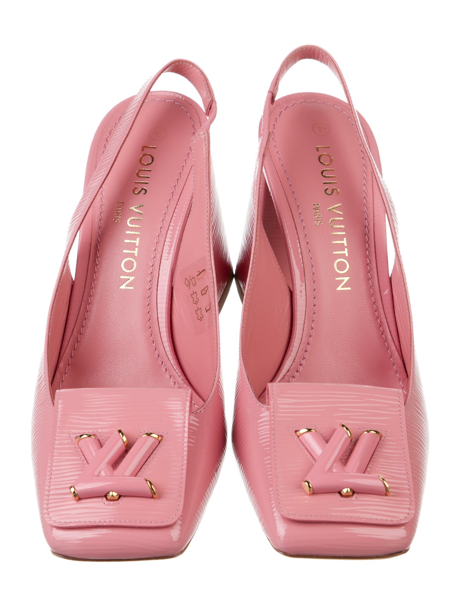 Louis Vuitton Patent Leather Slingback Pumps