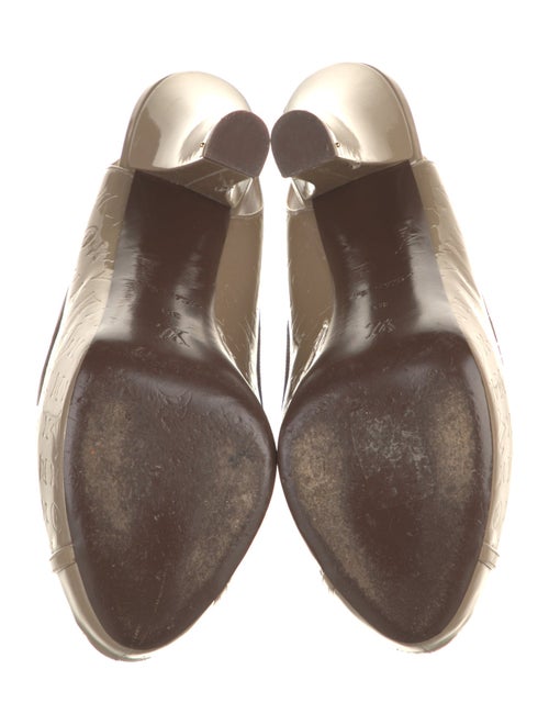 Louis Vuitton LV Monogram Patent Leather Slingback Pumps