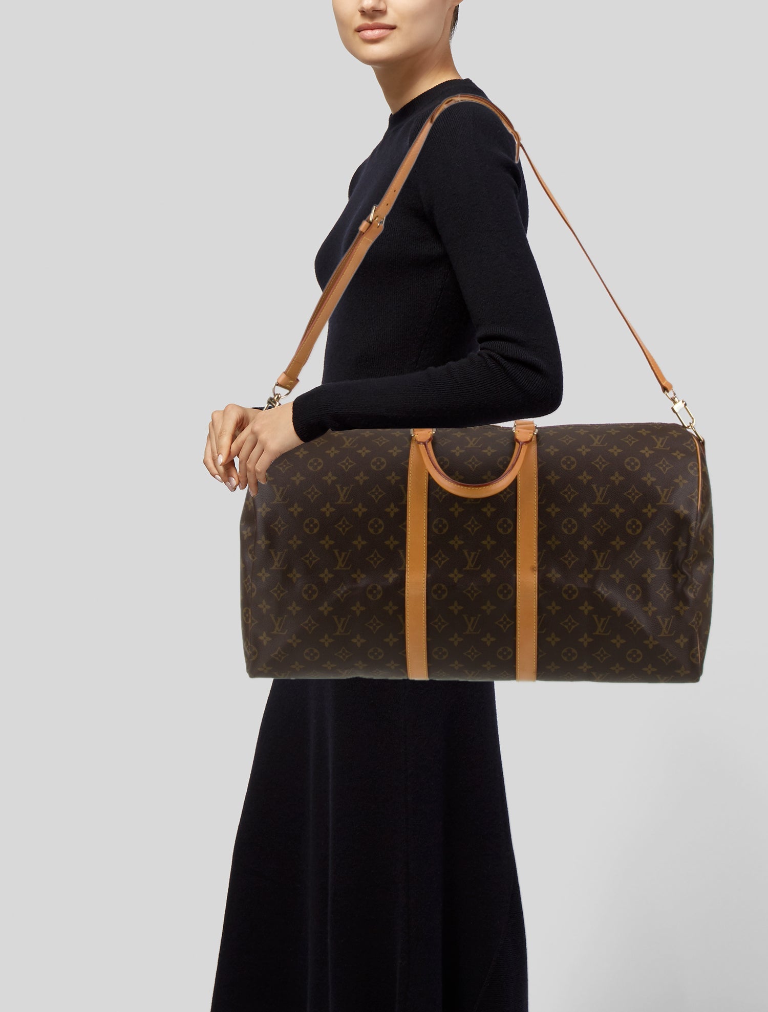 Louis Vuitton LV Monogram Keepall Bandouliere 55 Vintage