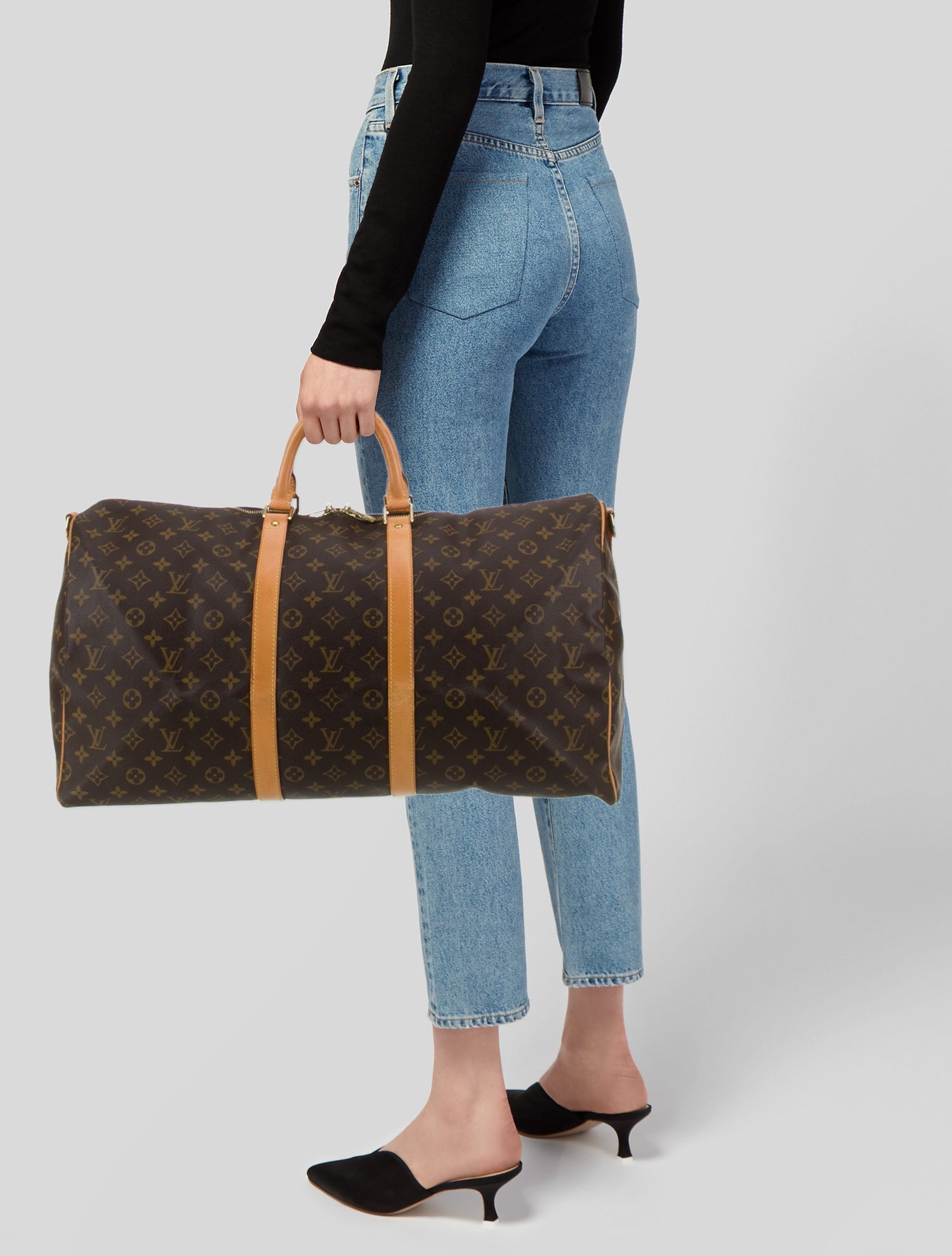 Louis Vuitton LV Monogram Keepall Bandouliere 55 Vintage