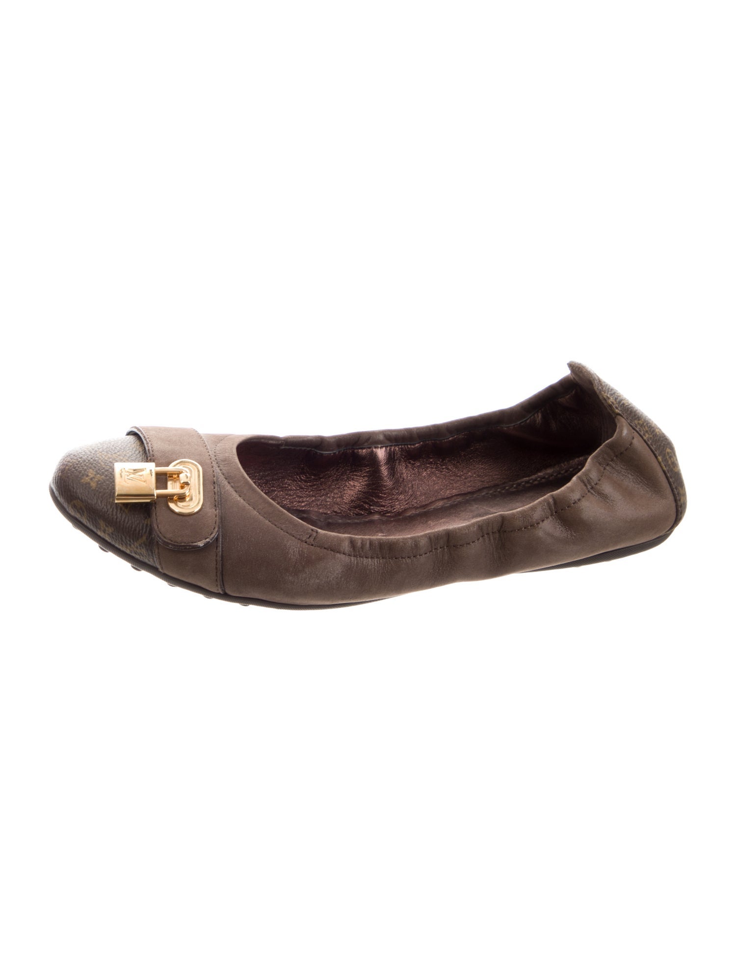 Louis Vuitton LV Monogram Suede Ballet Flats