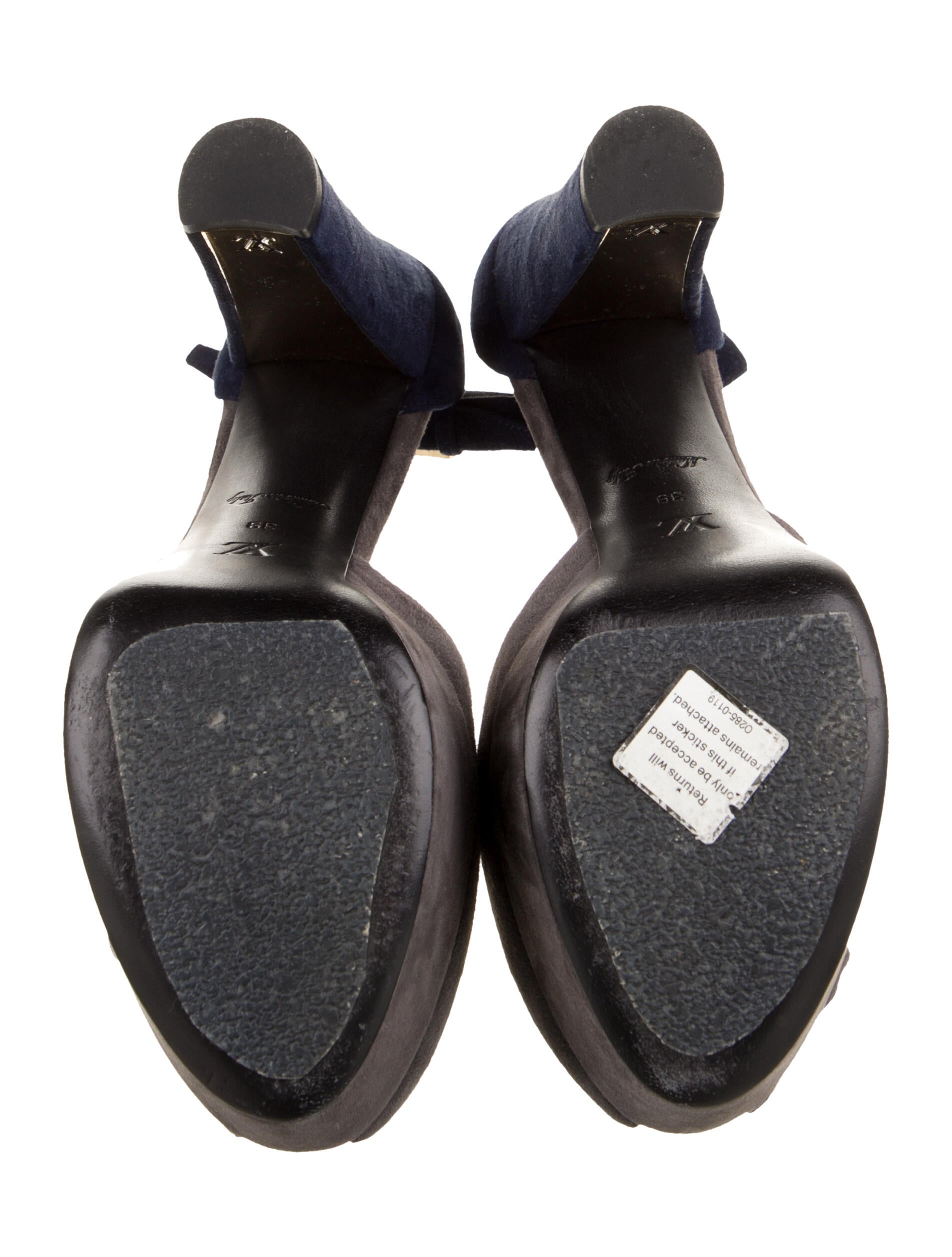 Louis Vuitton Suede Ruffle Embellishment Sandals