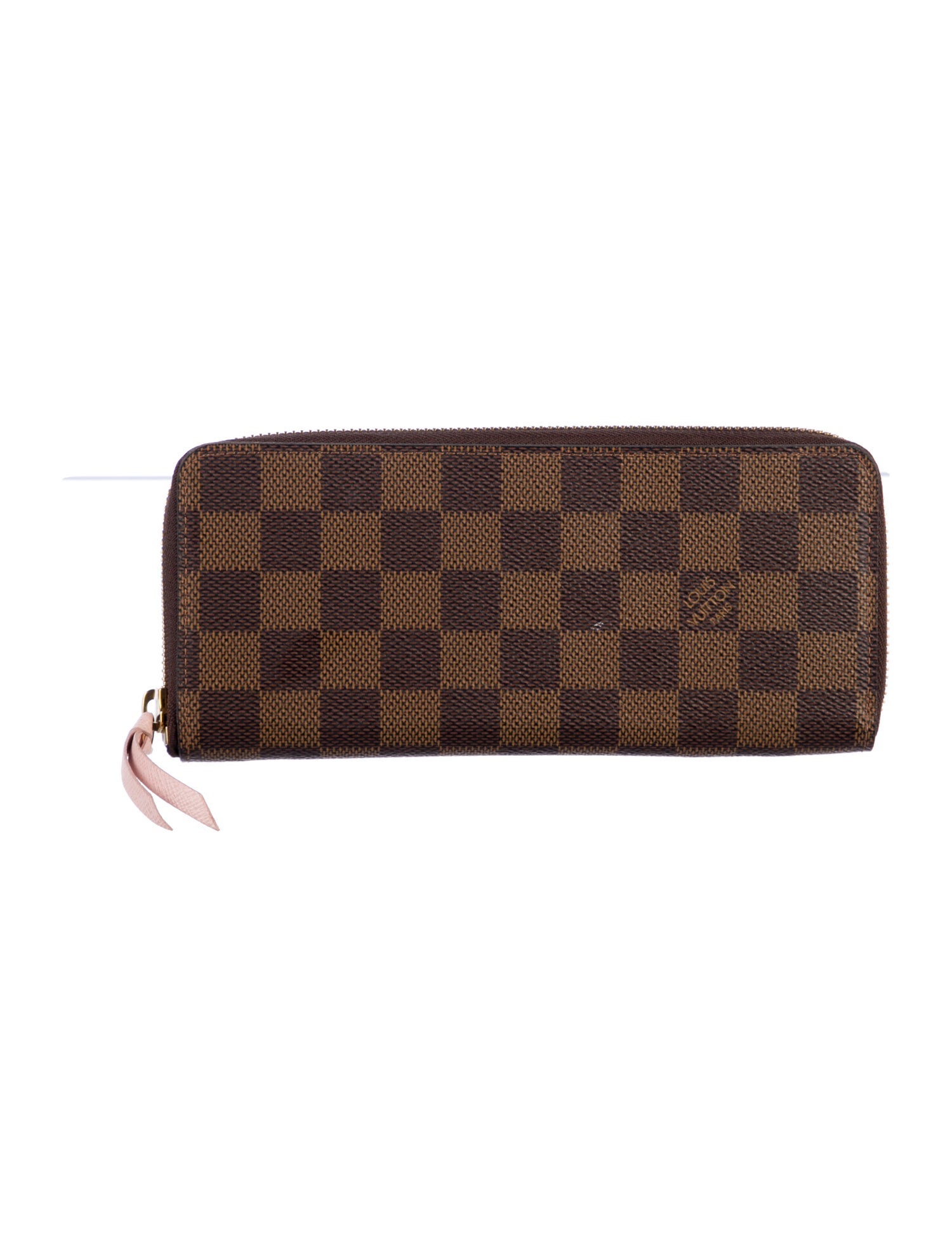 Louis Vuitton Damier Ebene Pattern Coated Canvas Clemence Wallet