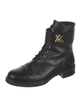 Louis Vuitton Leather Combat Boots