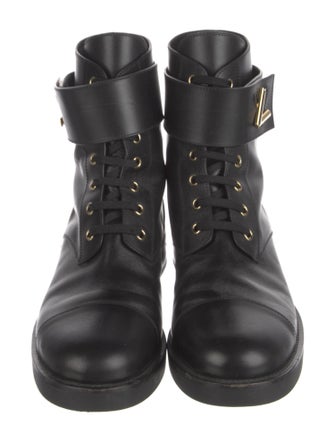 Louis Vuitton Leather Combat Boots