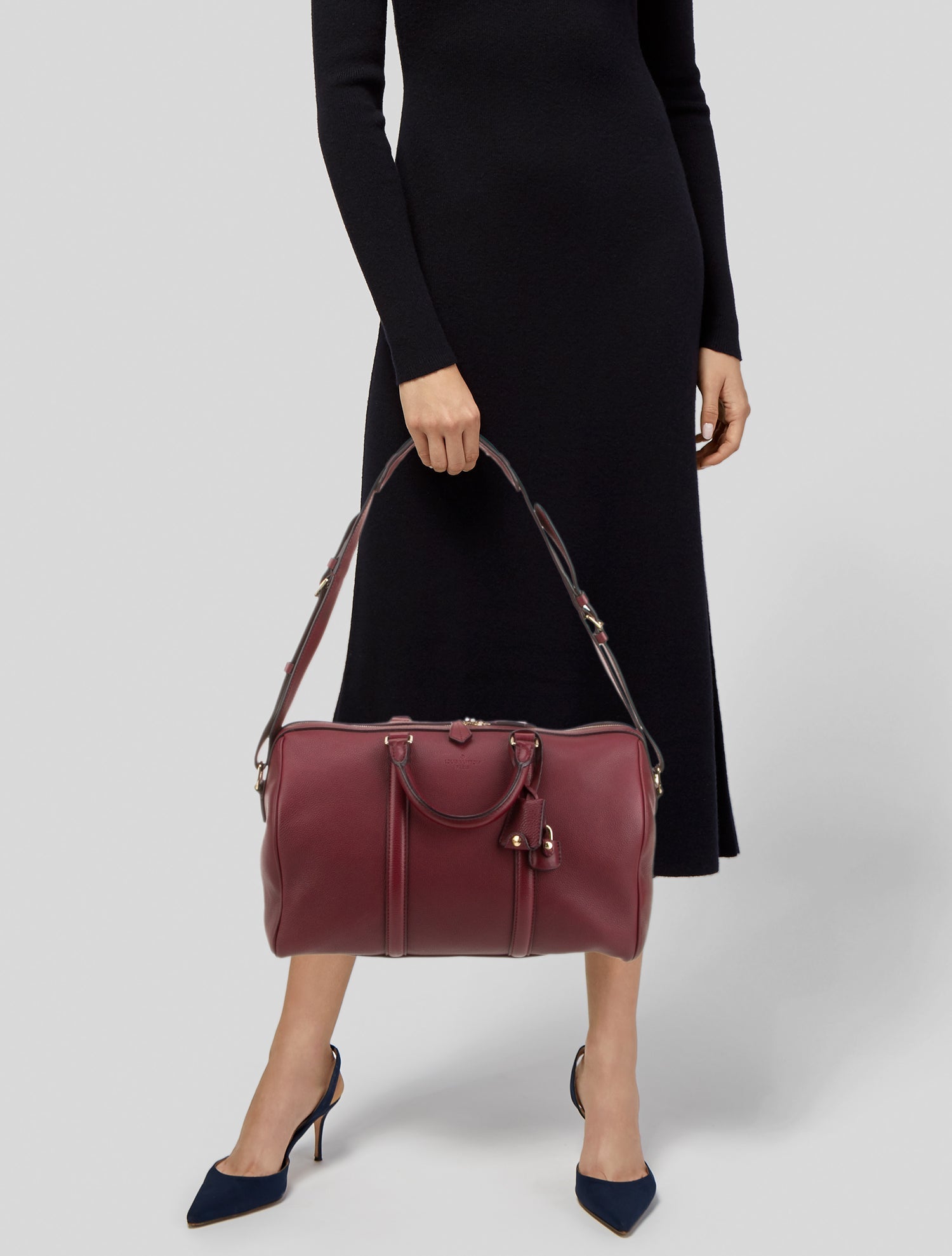 Louis Vuitton Leather Weekender Bag Vintage