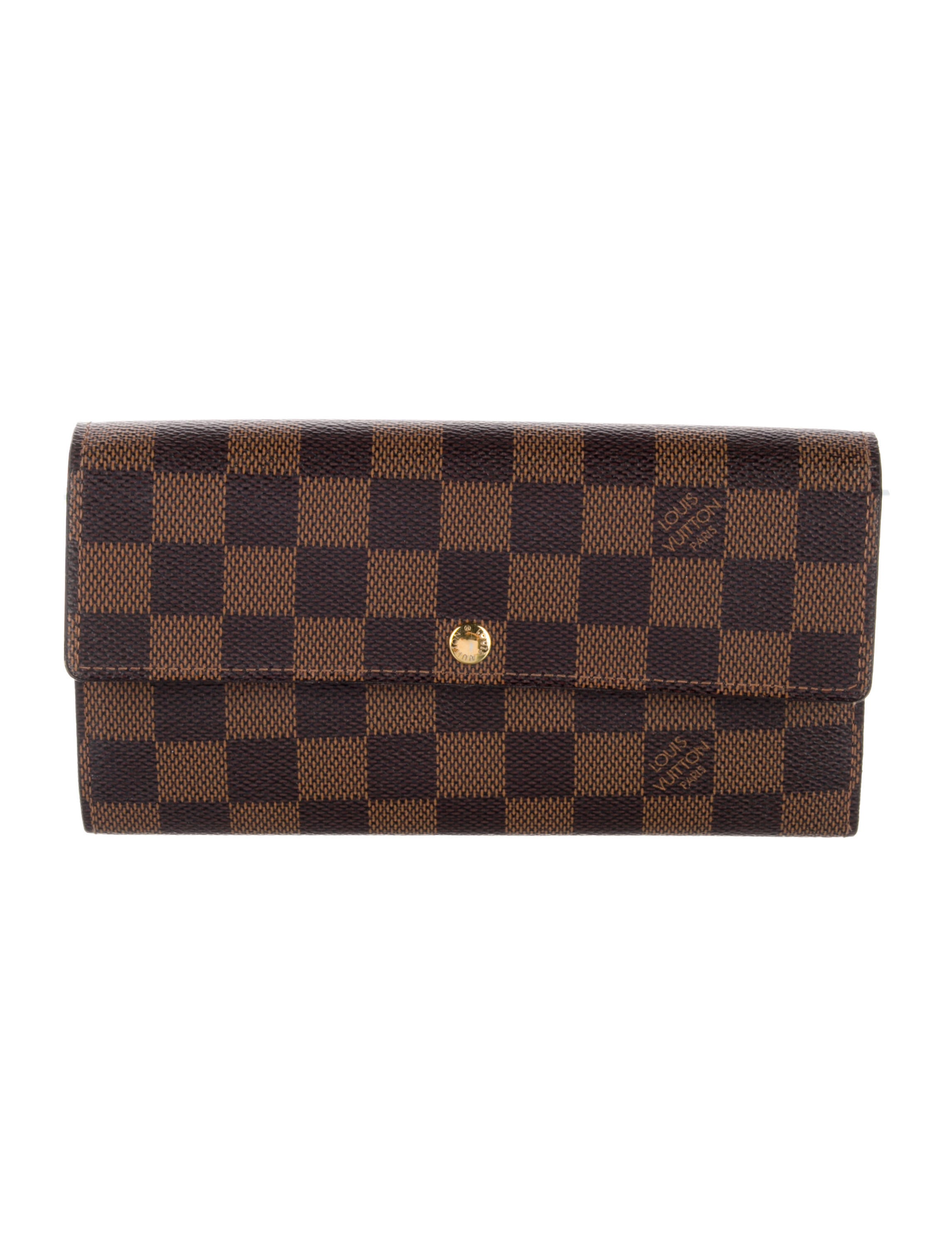Louis Vuitton 2012 Damier Ebene Pattern Sarah Wallet