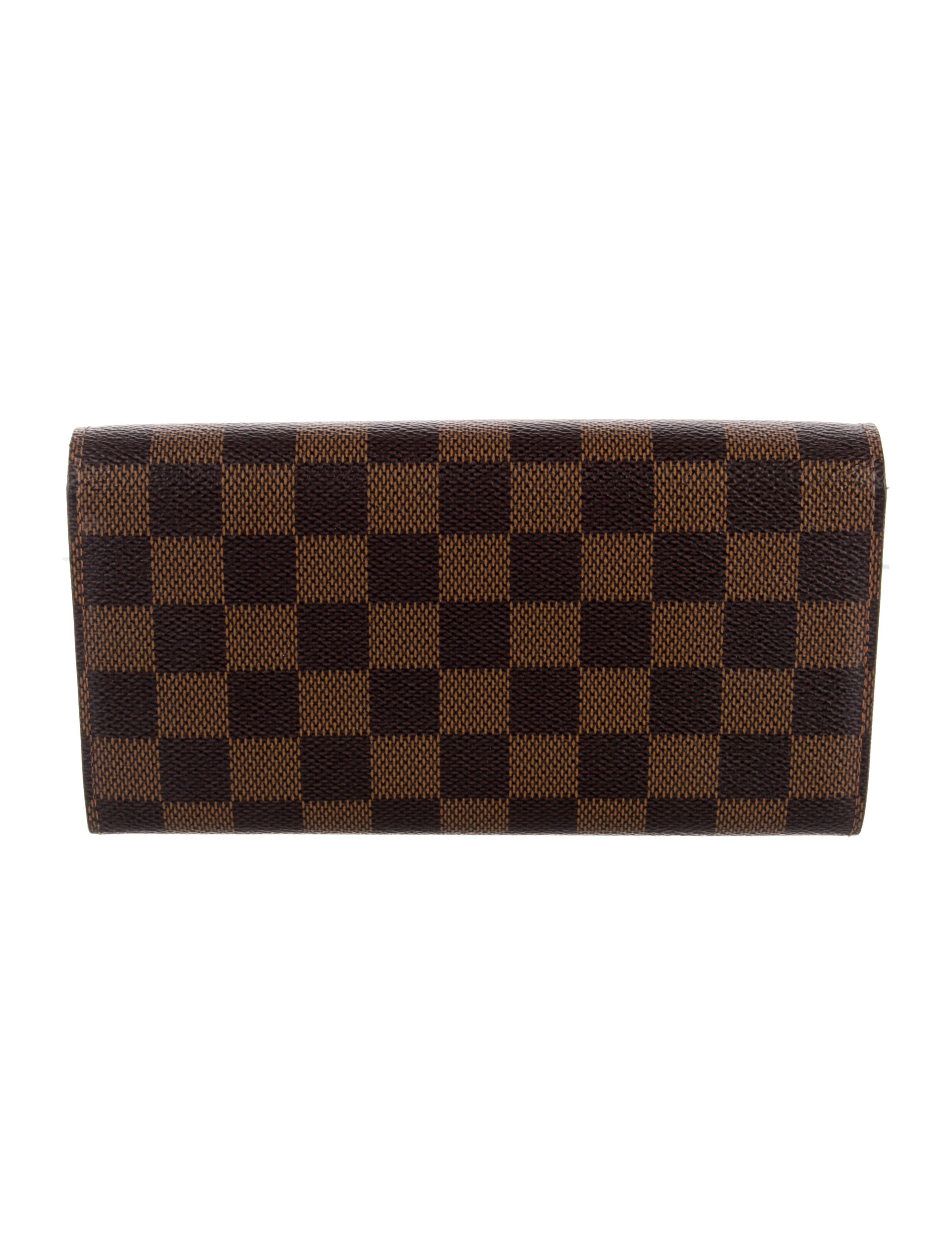 Louis Vuitton 2012 Damier Ebene Pattern Sarah Wallet