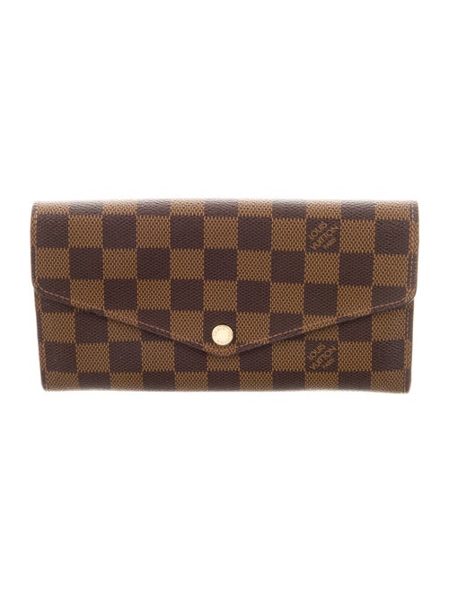 Louis Vuitton Damier Ebene Pattern Coated Canvas Sarah Wallet