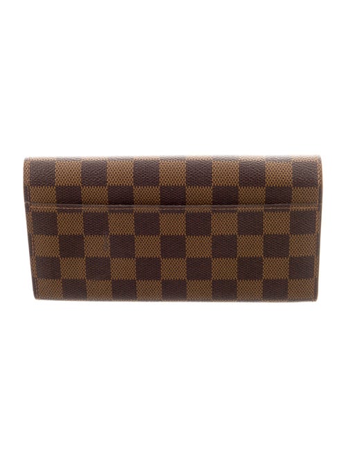 Louis Vuitton Damier Ebene Pattern Coated Canvas Sarah Wallet