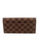 Louis Vuitton Damier Ebene Pattern Coated Canvas Sarah Wallet