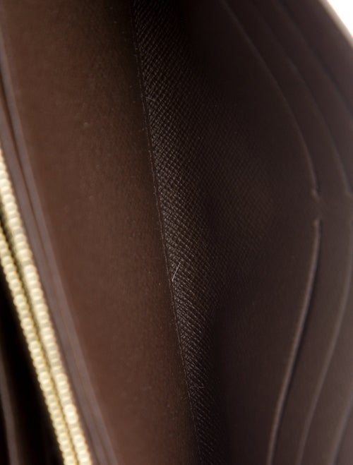 Louis Vuitton Damier Ebene Pattern Coated Canvas Sarah Wallet