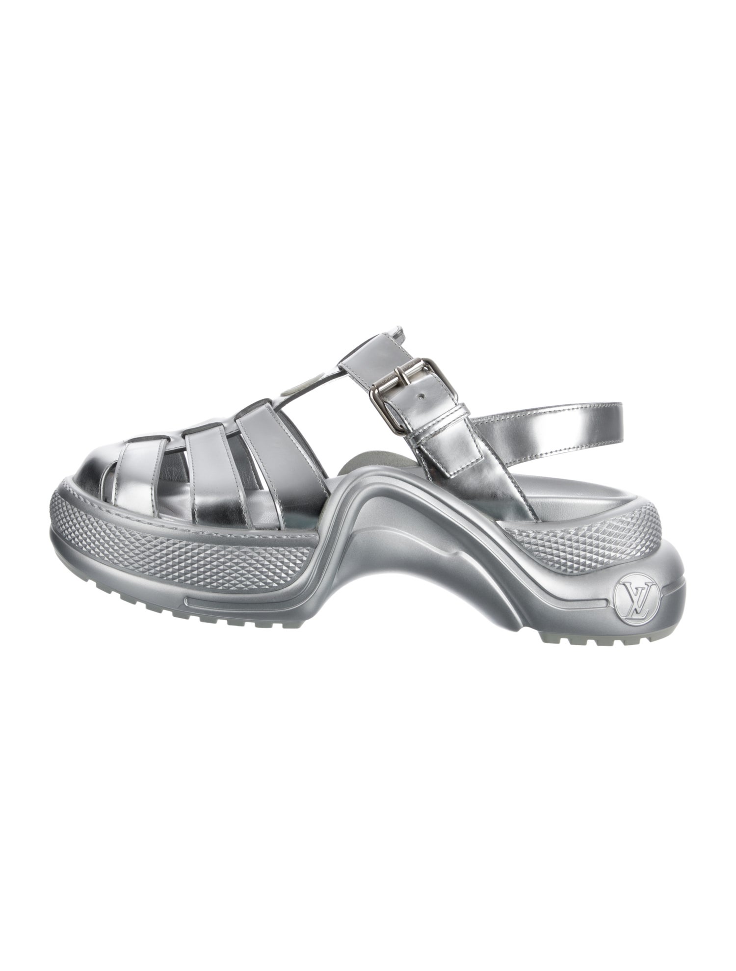 Louis Vuitton Patent Leather Slingback Sandals