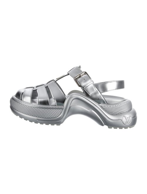Louis Vuitton Patent Leather Slingback Sandals