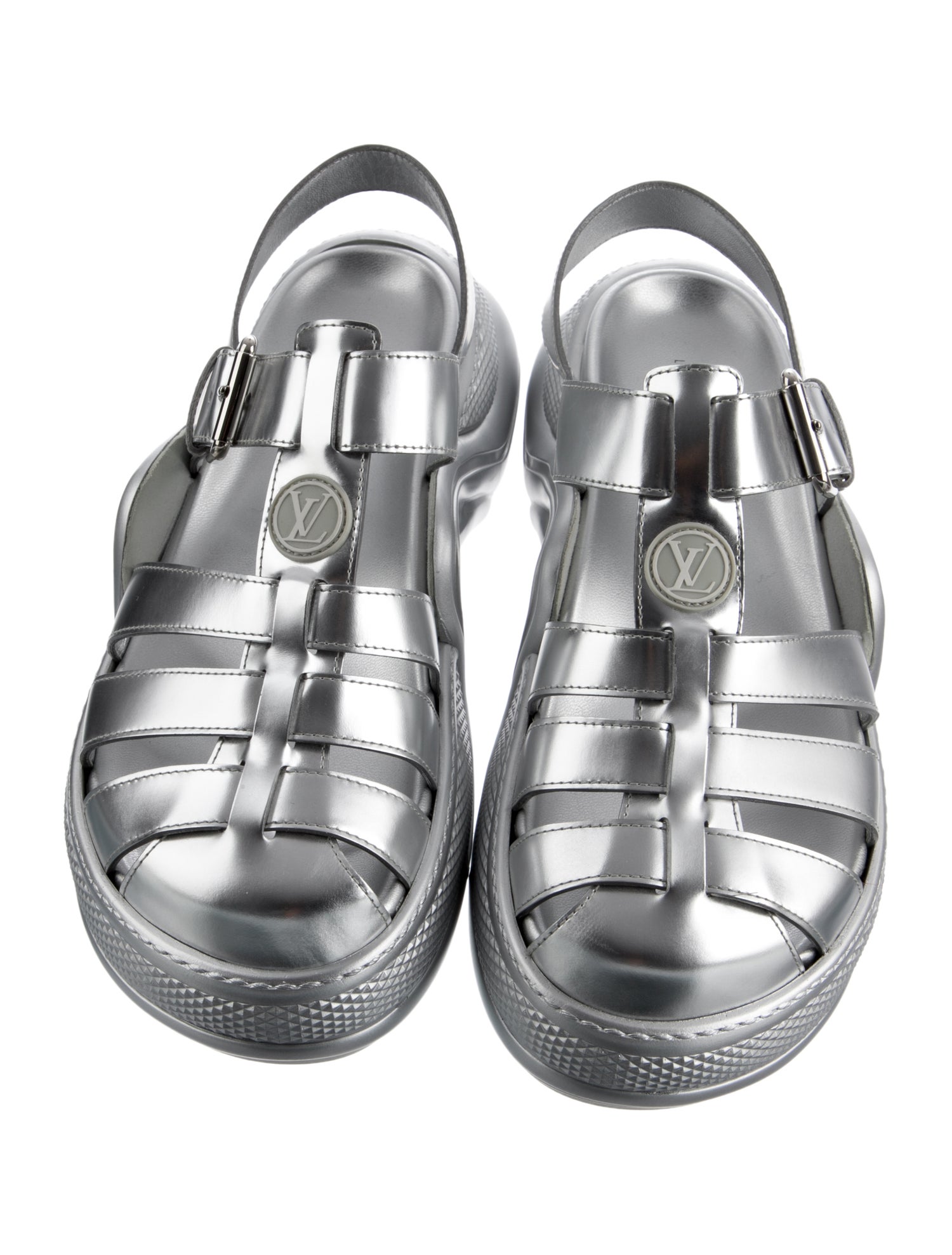 Louis Vuitton Patent Leather Slingback Sandals