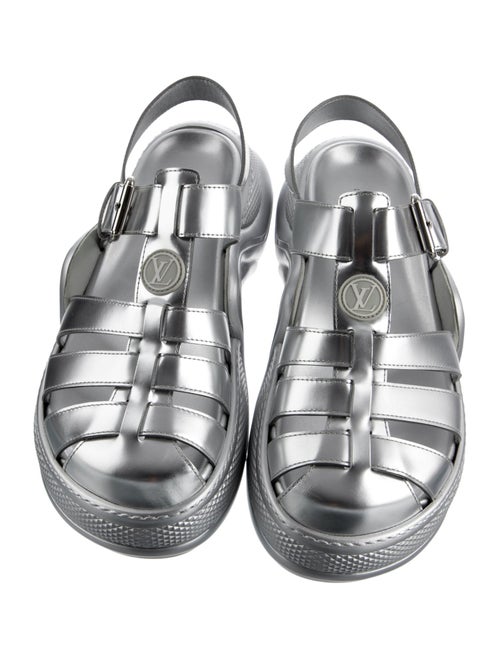 Louis Vuitton Patent Leather Slingback Sandals