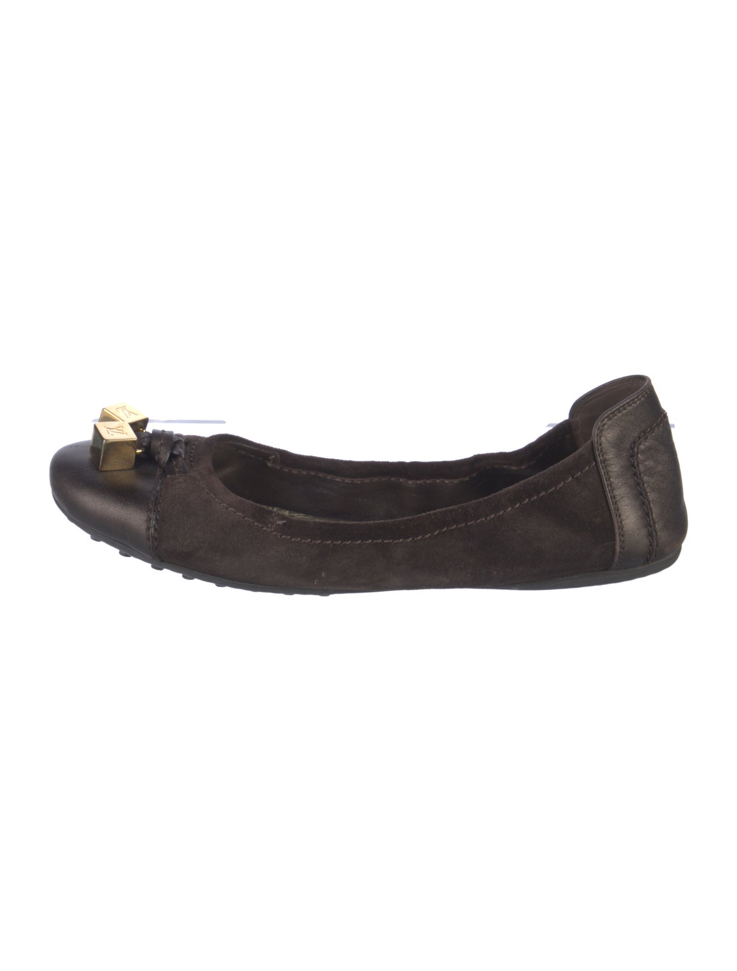 Louis Vuitton LV Monogram Suede Ballet Flats