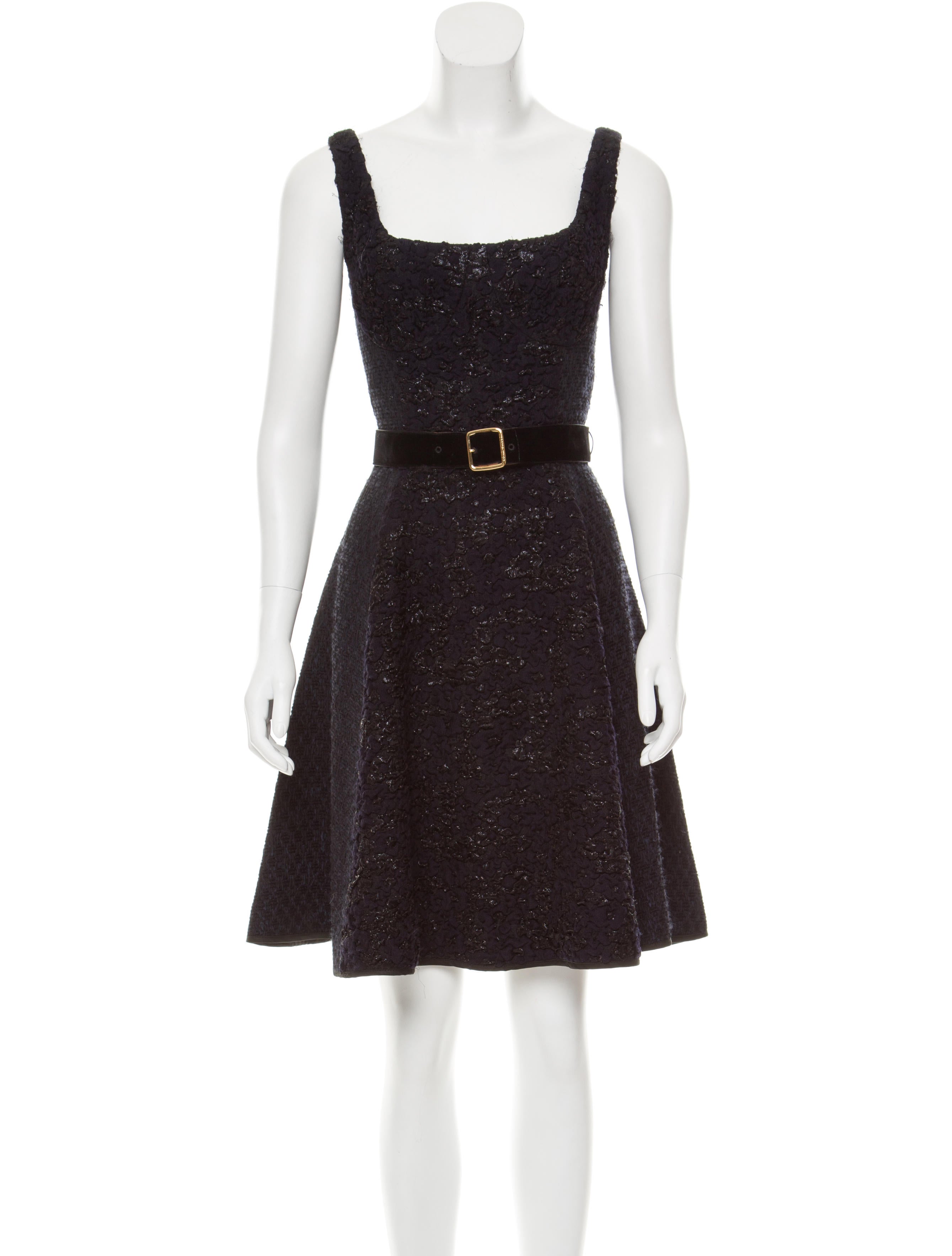 Louis Vuitton MetallicAccented ALine Dress Clothing LOU115698
