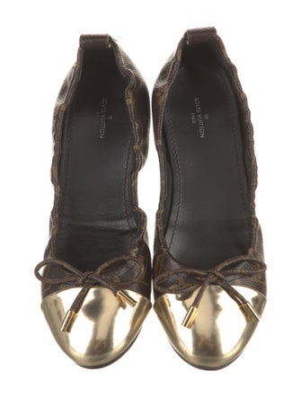 Louis Vuitton LV Monogram Bow Accents Ballet Flats