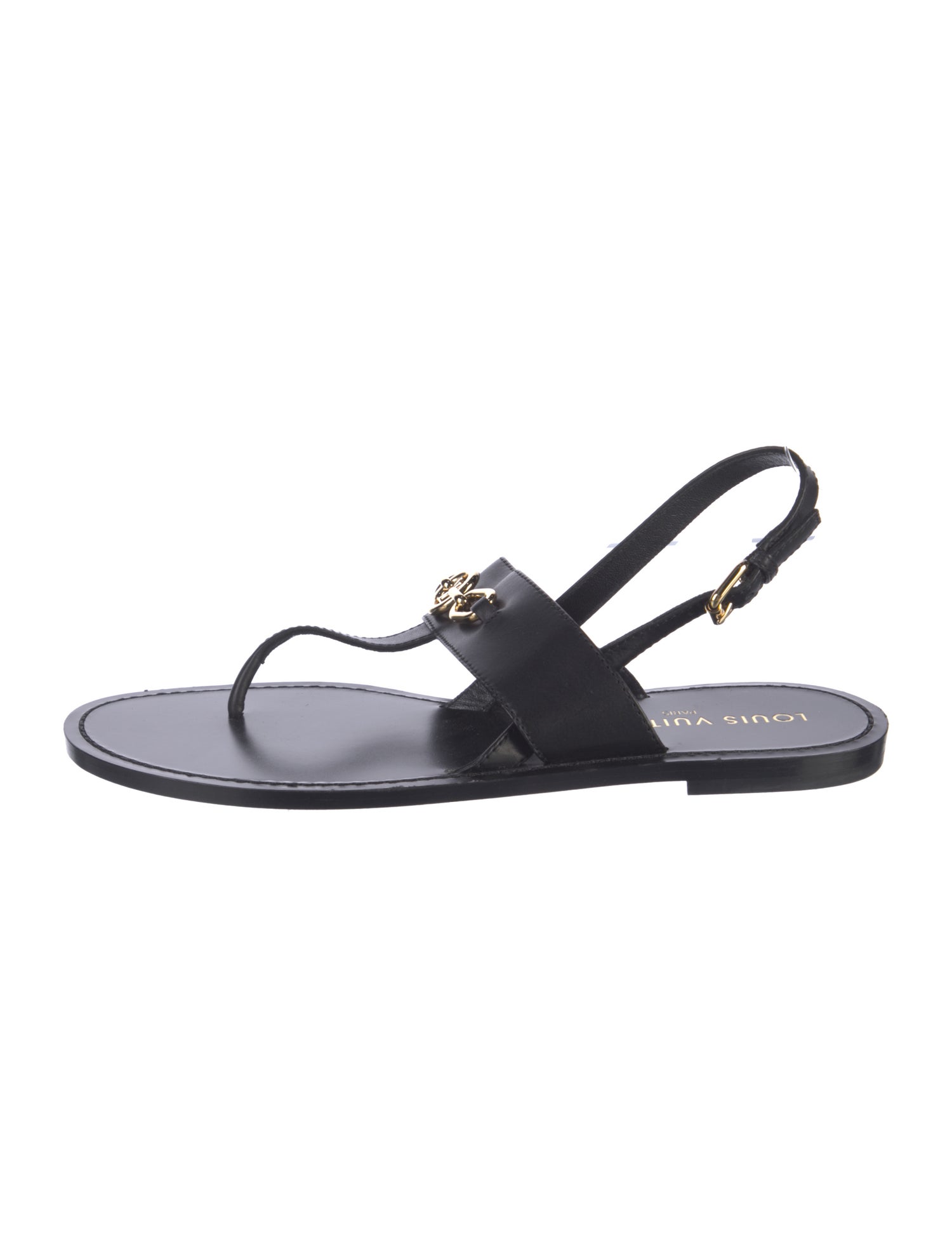 Louis Vuitton Leather Slingback Sandals