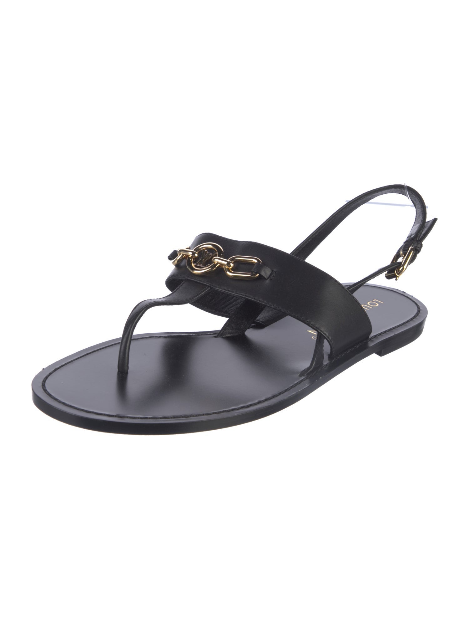 Louis Vuitton Leather Slingback Sandals