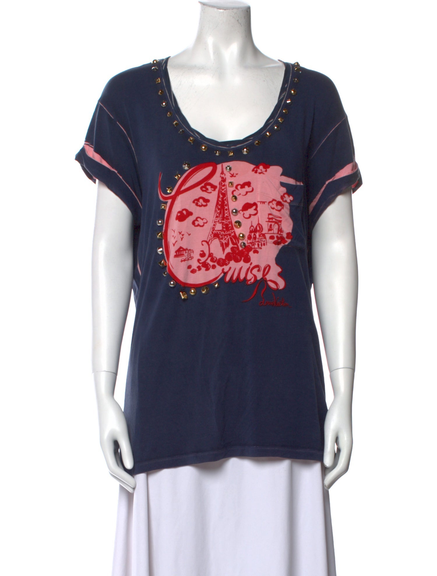 Louis Vuitton Silk Graphic Print T-Shirt