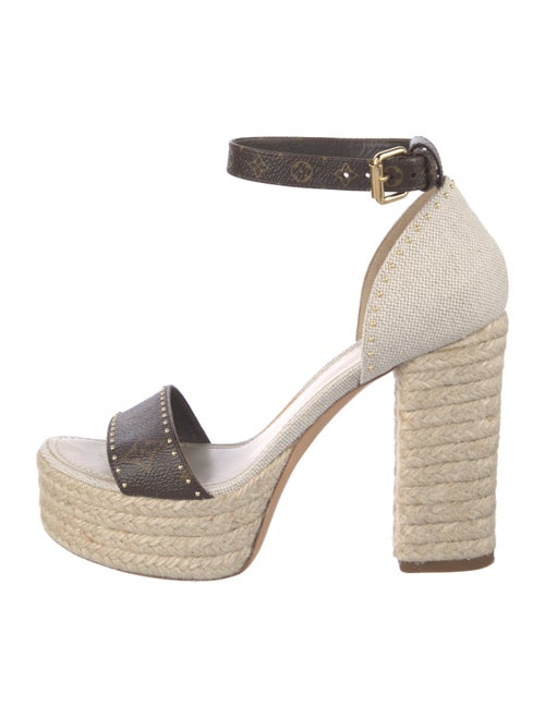 Louis Vuitton LV Monogram Studded Accents Espadrilles