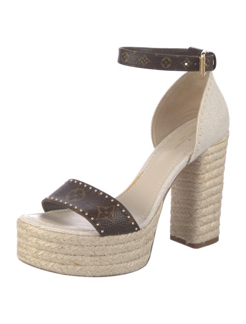 Louis Vuitton LV Monogram Studded Accents Espadrilles
