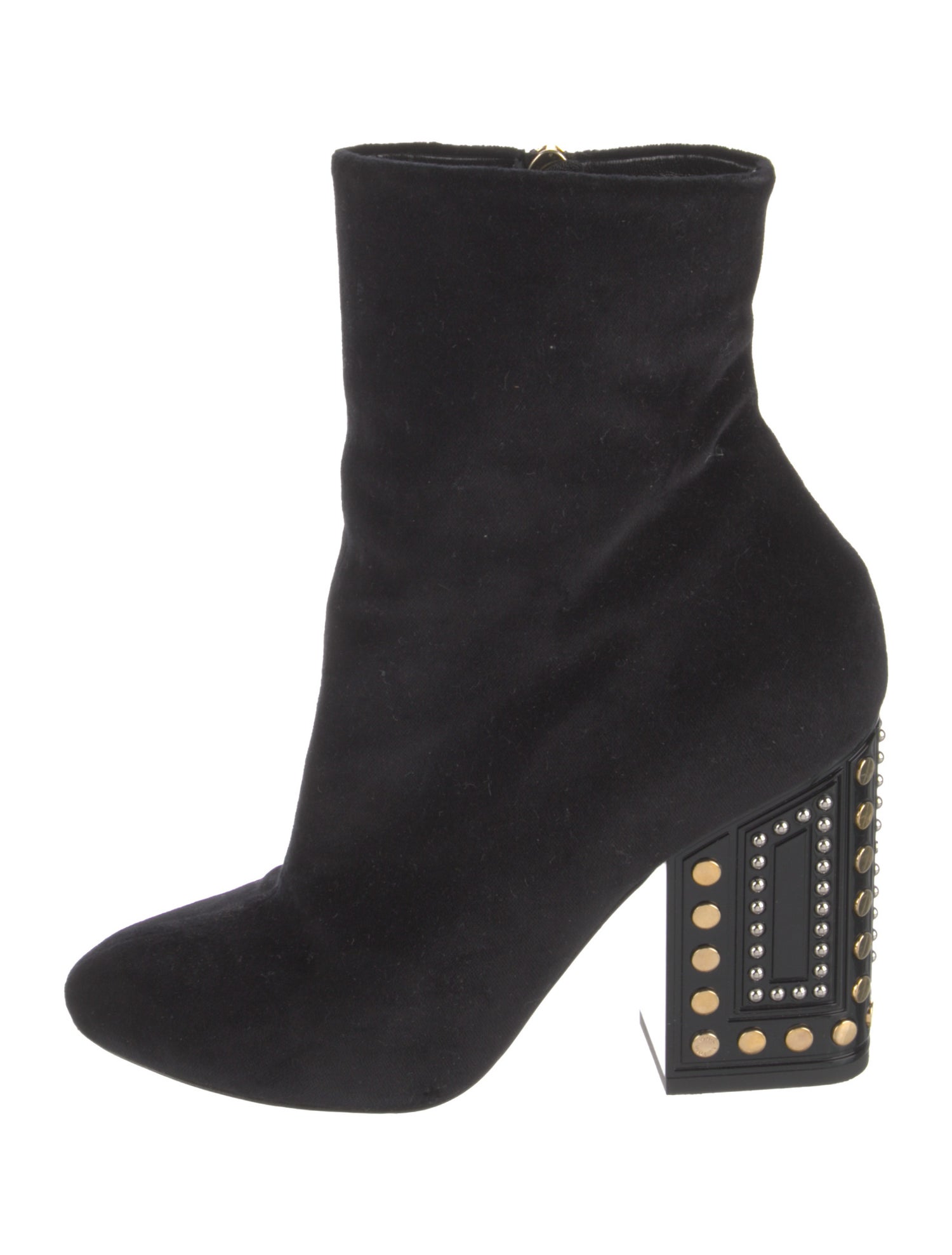 Louis Vuitton Velvet Studded Accents Sock Boots