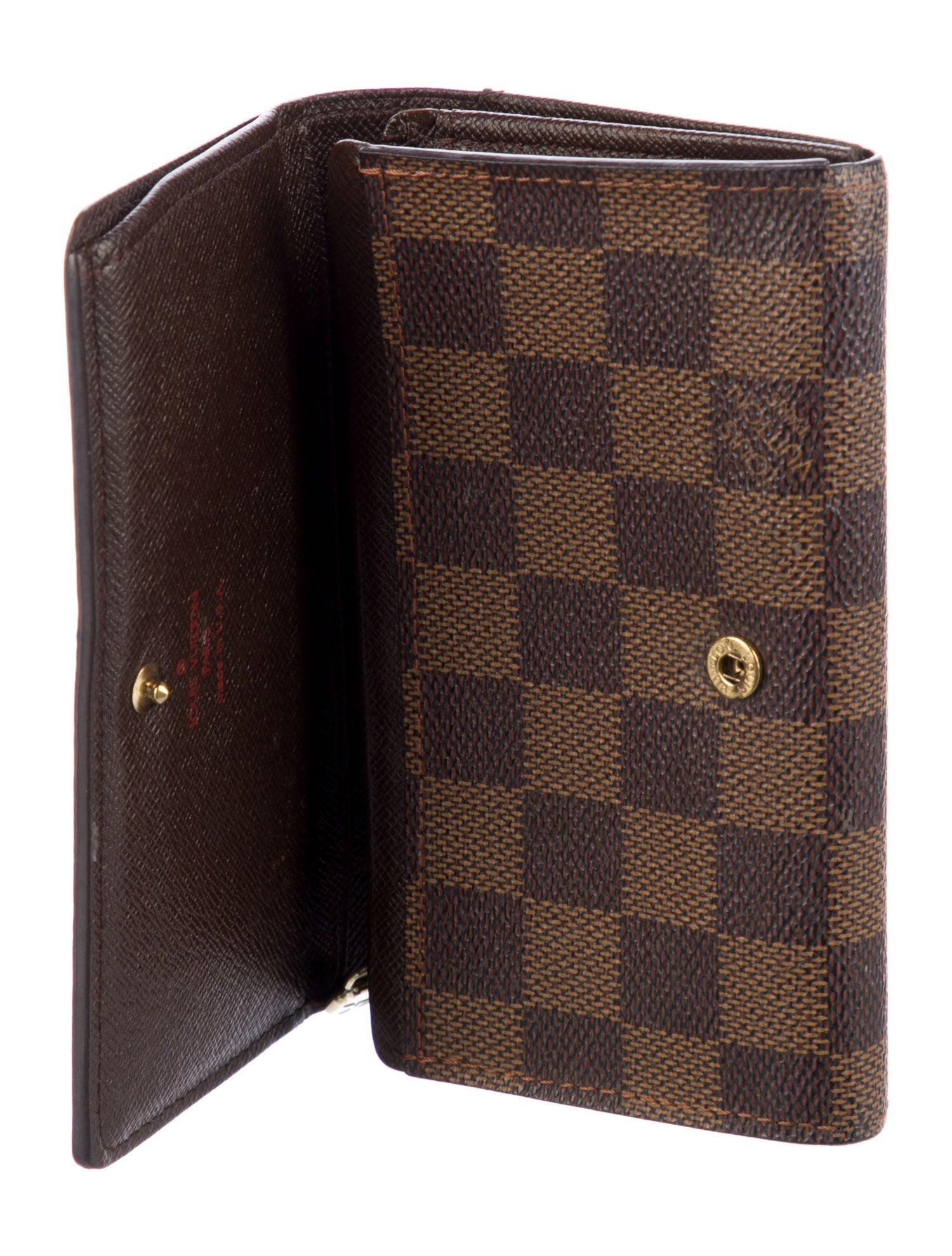 Louis Vuitton Damier Ebene Pattern Coated Canvas Trésor Wallet