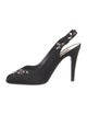 Louis Vuitton Satin Crystal Embellishments Slingback Pumps