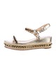 Louis Vuitton Leather Studded Accents Espadrilles