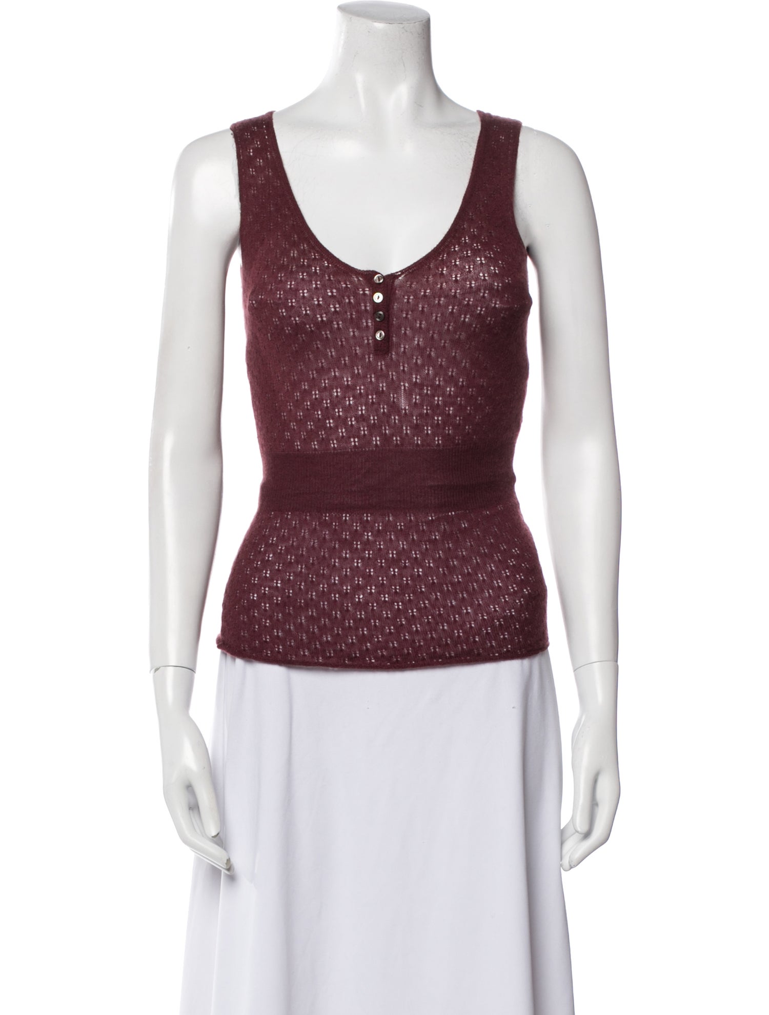 Louis Vuitton Cashmere Scoop Neck Top