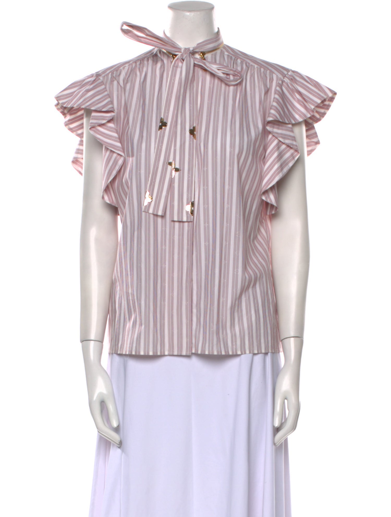 Louis Vuitton 2021 Striped Button-Up Top